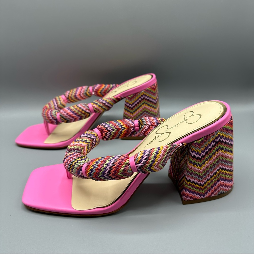 Jessica Simpson Olimpio Square-toe Slip on Thong Sandals Women’s Sz 9 M